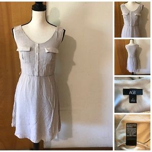 Crinkle Rayon Lined Sleeveless Elastic Waist Dress